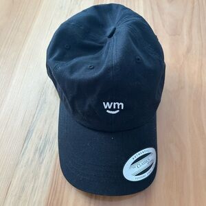 Black Baseball Cap with Embroidered Logo
